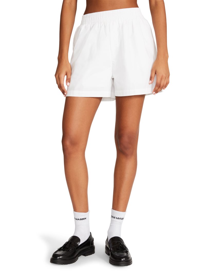 White Steve Madden Tish Women's Shorts | PH 7308ASU